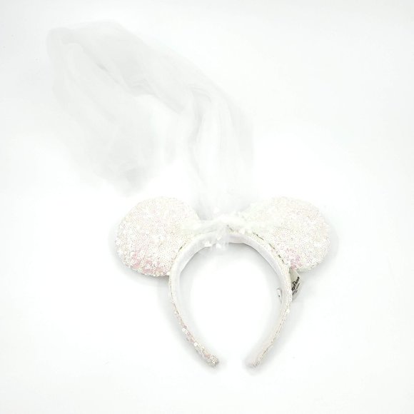 Disney Accessories Minnie Sequin Wedding Bridal Headband Veil